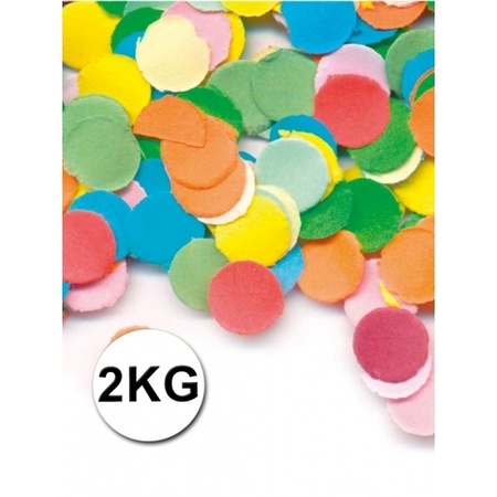 Feestartikelen luxe confetti 2 kilo multicolor