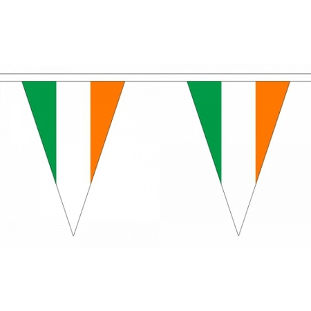 Luxe Ierland punt vlaggenlijn - polyester - 20 meter - landen versiering