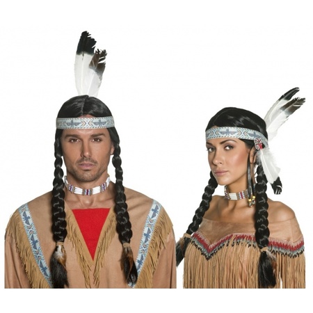 Deluxe Indian wig for adults
