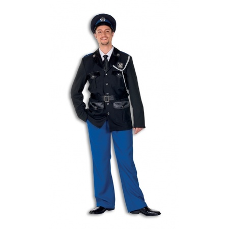 Politie kostuum polyester voor heren