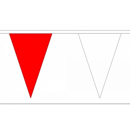Luxury red and white bunting 20 meters