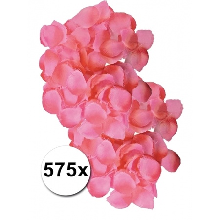 Luxe roze rozenblaadjes 575 stuks