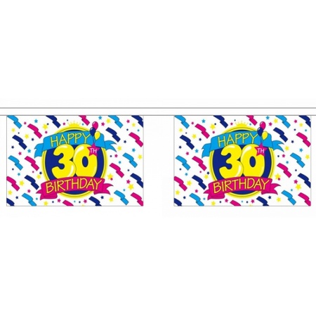 Deluxe bunting Happy 30th Birthday