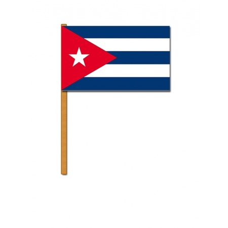 Hand flag Cuba deluxe 30 x 45 cm