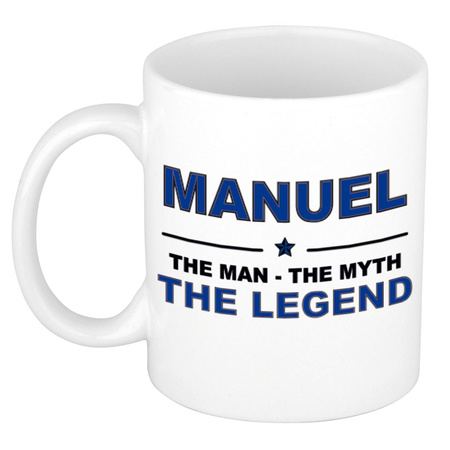 Manuel The man, The myth the legend collega kado mokken/bekers 300 ml