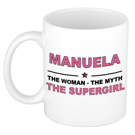 Manuela The woman, The myth the supergirl collega kado mokken/bekers 300 ml