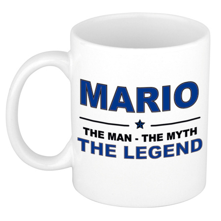 Mario The man, The myth the legend collega kado mokken/bekers 300 ml