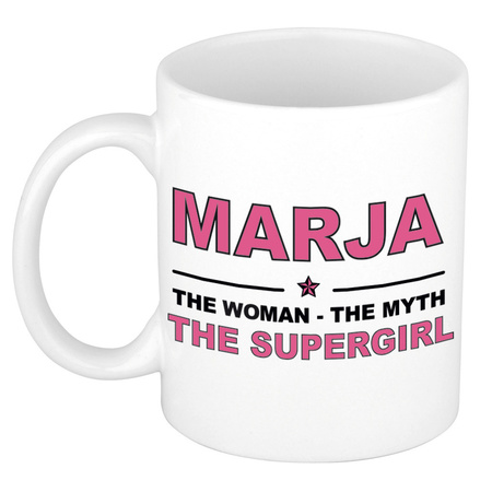 Marja The woman, The myth the supergirl collega kado mokken/bekers 300 ml