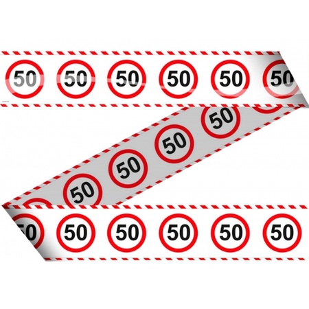 Marking ribbon stop signs 50 years theme