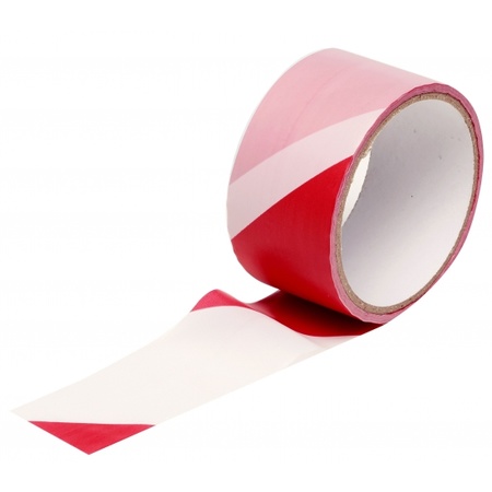Barrier tape rolls red/white 25m