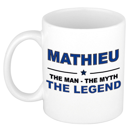 Mathieu The man, The myth the legend collega kado mokken/bekers 300 ml