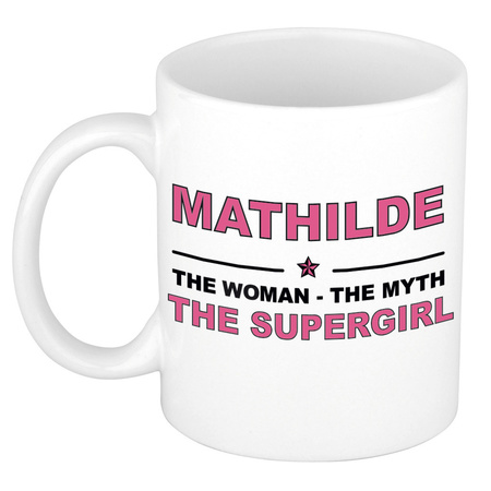 Mathilde The woman, The myth the supergirl collega kado mokken/bekers 300 ml