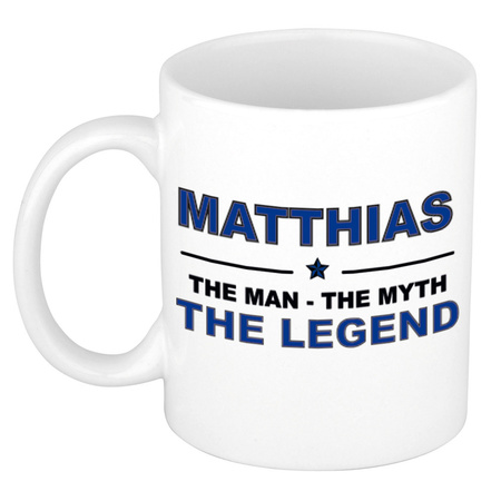 Matthias The man, The myth the legend collega kado mokken/bekers 300 ml