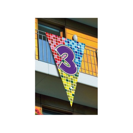 Jumbu flag with the number 3 90 x 150 cm