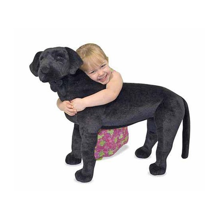 Jumbo black labrador soft toy 79 cm