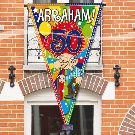Abraham 50 jaar mega puntvlag