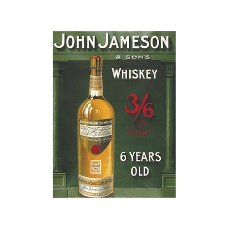 Metalen plaat John Jameson Whiskey