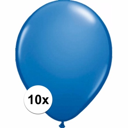 Metallic blauwe decoratie ballonnen 10 stuks