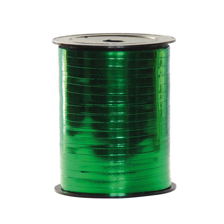 Metallic groen rol cadeau lint 250 m