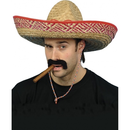 Mexican sombrero hat fancy dress accessory for adults