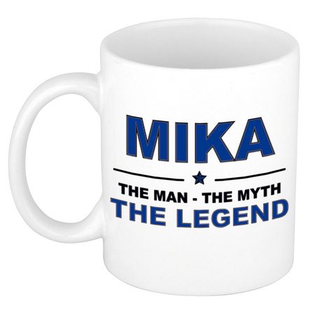 Mika The man, The myth the legend collega kado mokken/bekers 300 ml