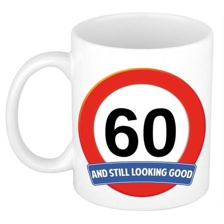 Birthday road sign mug 60 year