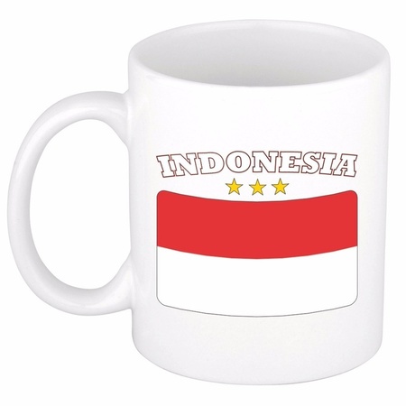 Indonesische vlag theebeker 300 ml