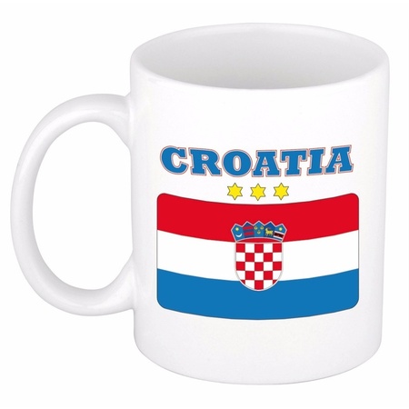 Kroatische vlag theebeker 300 ml