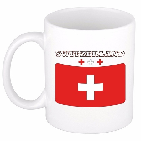 Zwitserse vlag theebeker 300 ml