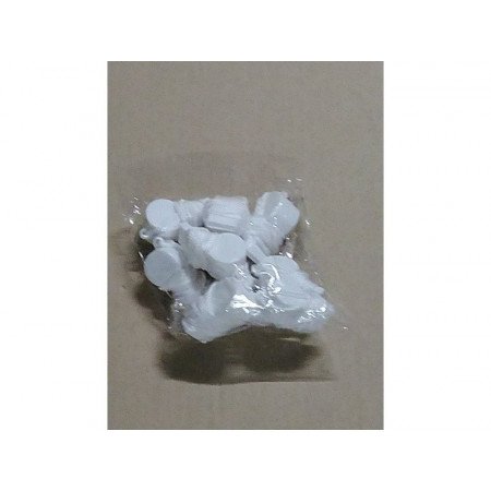 Multipack of 10x white whistles on cord