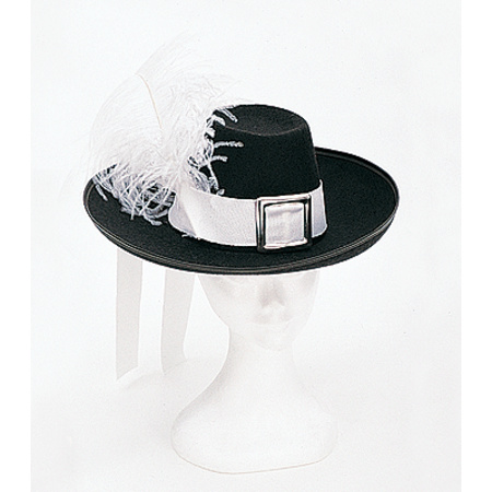 Musketeer hat black with white