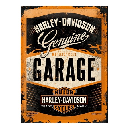 Wanddecoratie Harley Davidson 30 x 40 cm