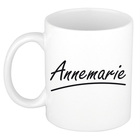 Name mug Annemarie with elegant letters 300 ml