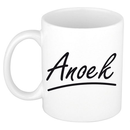 Name mug Anoek with elegant letters 300 ml