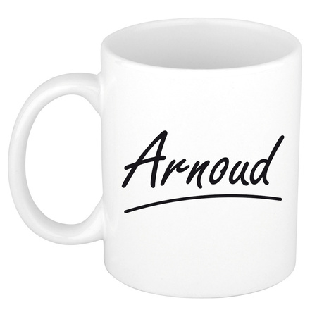 Name mug Arnoud with elegant letters 300 ml