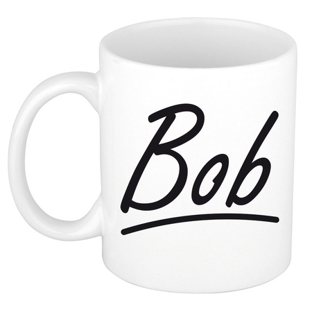 Name mug Bob with elegant letters 300 ml