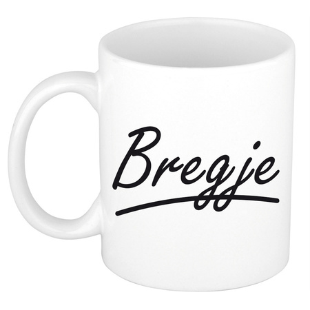 Name mug Bregje with elegant letters 300 ml
