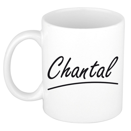 Name mug Chantal with elegant letters 300 ml