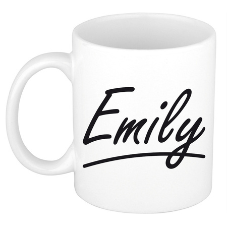 Name mug Emily with elegant letters 300 ml