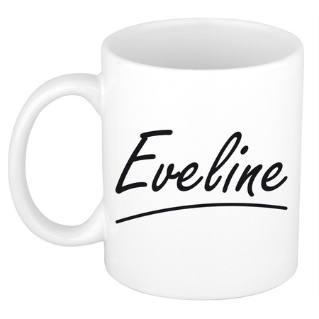 Name mug Eveline with elegant letters 300 ml