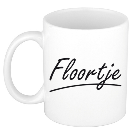 Name mug Floortje with elegant letters 300 ml