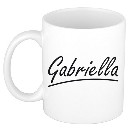 Name mug Gabriella with elegant letters 300 ml