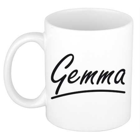 Name mug Gemma with elegant letters 300 ml