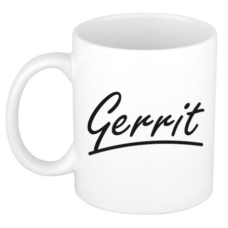 Name mug Gerrit with elegant letters 300 ml