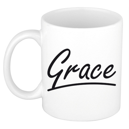 Name mug Grace with elegant letters 300 ml