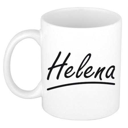 Naam cadeau mok / beker Helena met sierlijke letters 300 ml