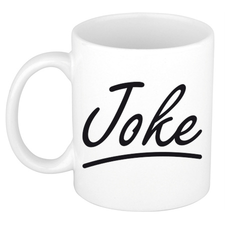 Name mug Joke with elegant letters 300 ml
