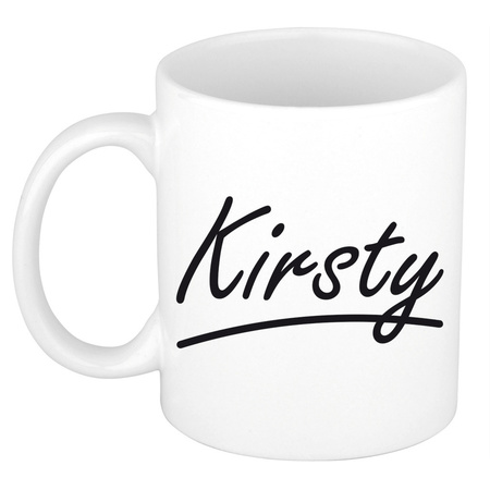 Name mug Kirsty with elegant letters 300 ml