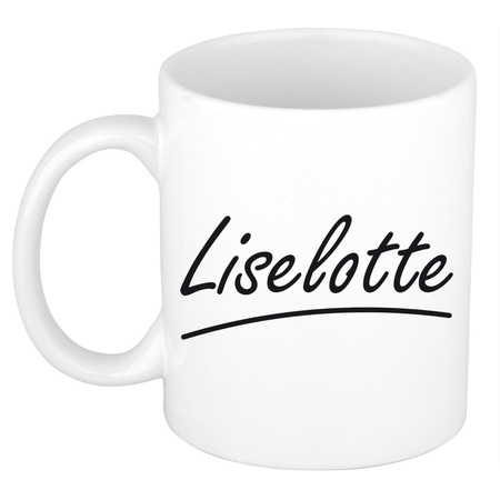 Name mug Liselotte with elegant letters 300 ml
