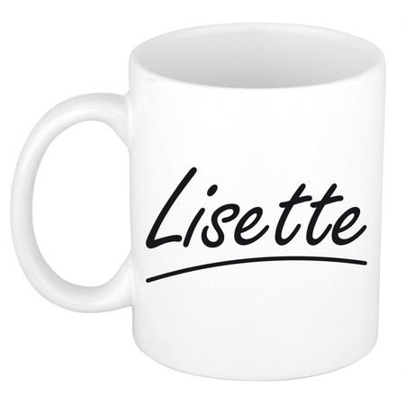 Name mug Lisette with elegant letters 300 ml